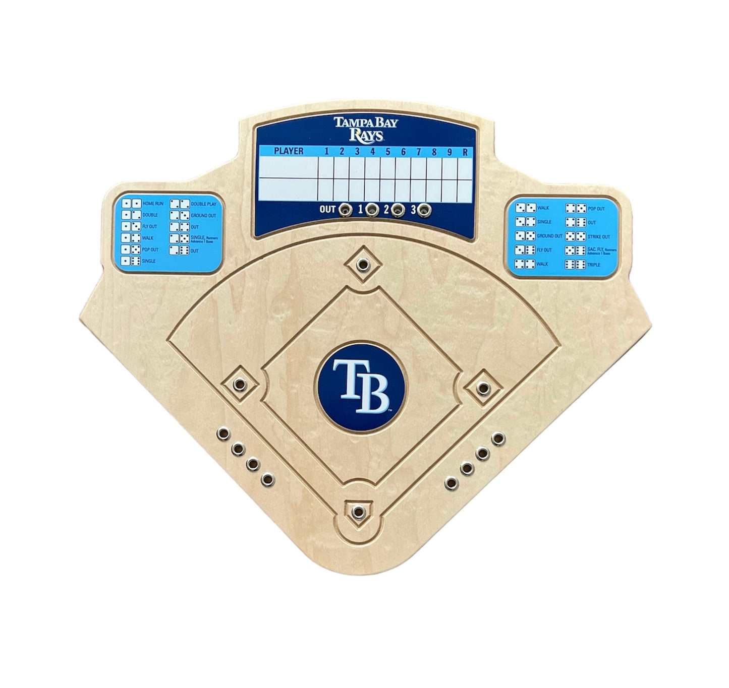 Tampa Bay Rays Baseball Board Game with Dice