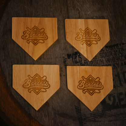 Banana Diamond Wood Coaster