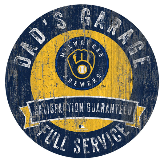 Milwaukee Brewers Dad's Garage Sign