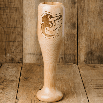 baseball bat wine glass baltimore orioles bird full